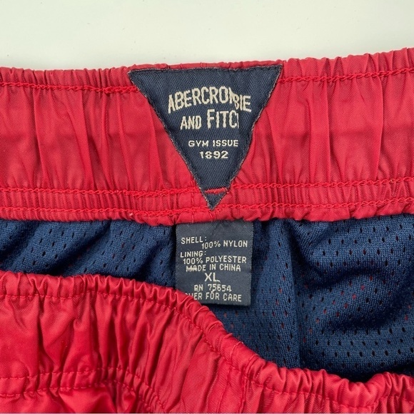 VINTAGE Abercrombie & Fitch Men's Red Paratrooper Gym Issue Pull On Pants XL - Picture 6 of 15